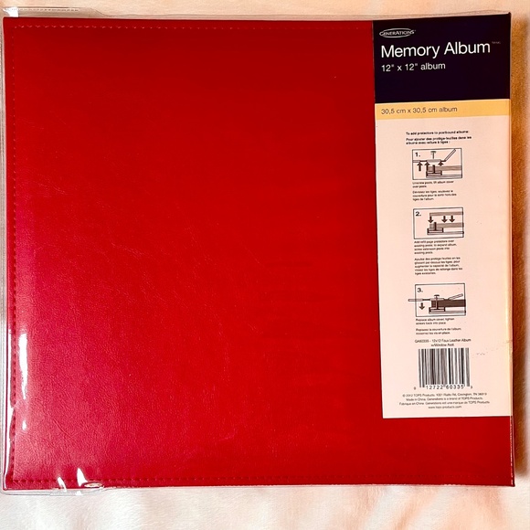 NWT Generations Premium Scrapbook Memory Album - Red Faux Leather 12”x12” - Picture 2 of 10